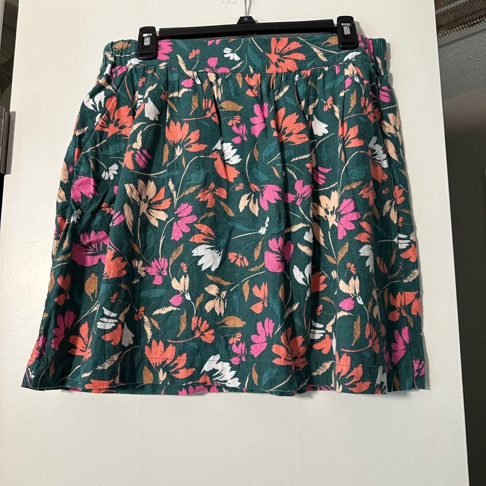 LOFT Outlet M Floral Skirt with pockets